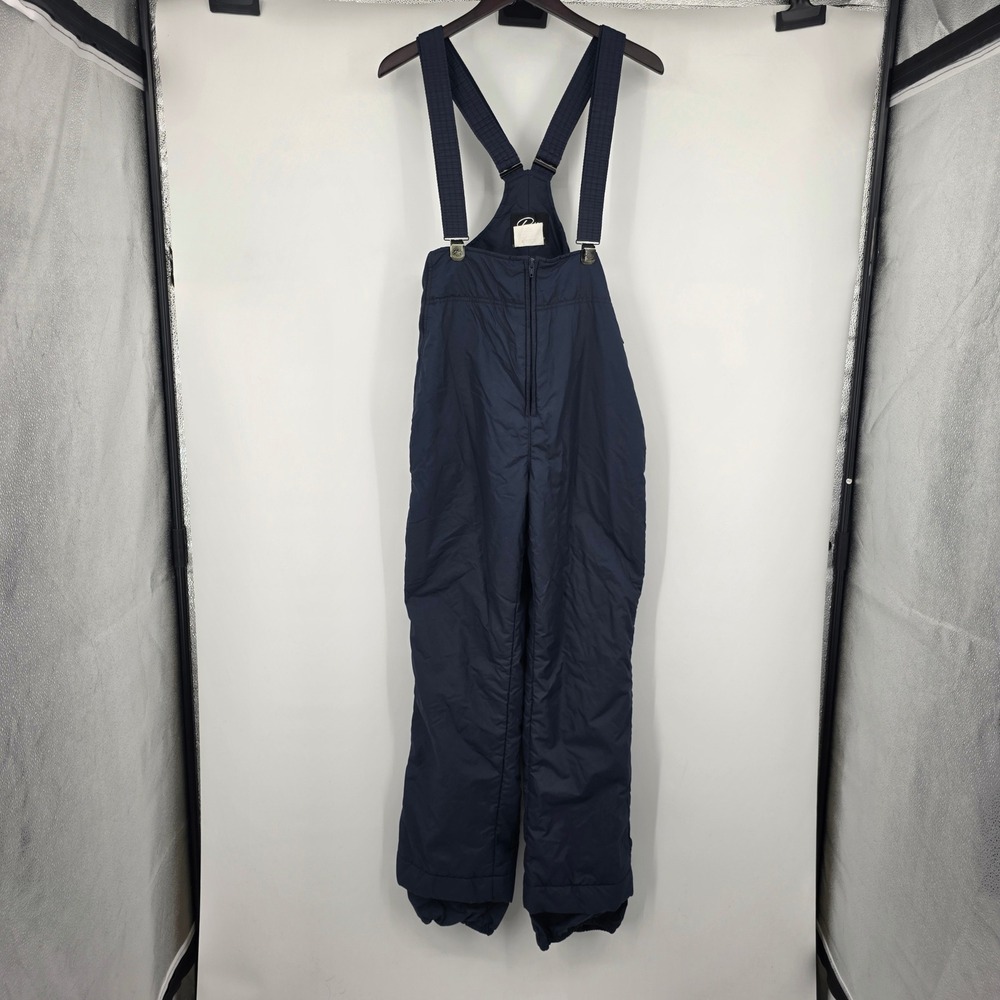 Vintage Roffe Ladies Taos Ski Bibs Navy Blue Made in USA Size 14 Regular 1215
